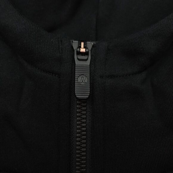 New Lululemon Cotton French Terry Zip Hoodie Black Womens Size 6 - Picture 3 of 10